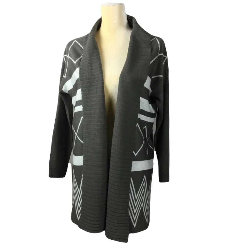 Ya Los Angeles Tribal Kimono Open Long Cardigan